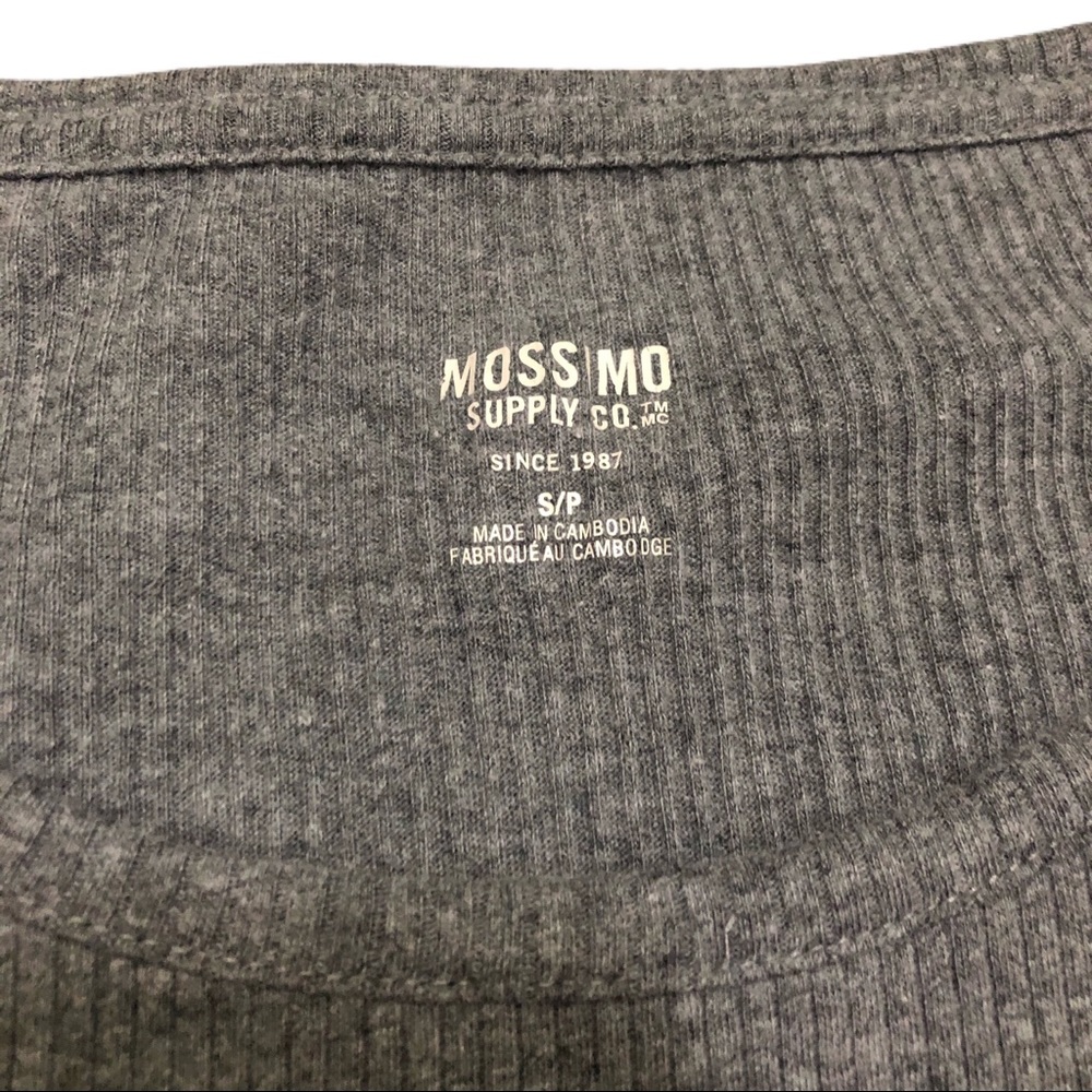 Mossimo Comfy Gray Ribbed Shirt Dress - Picture 4 of 5